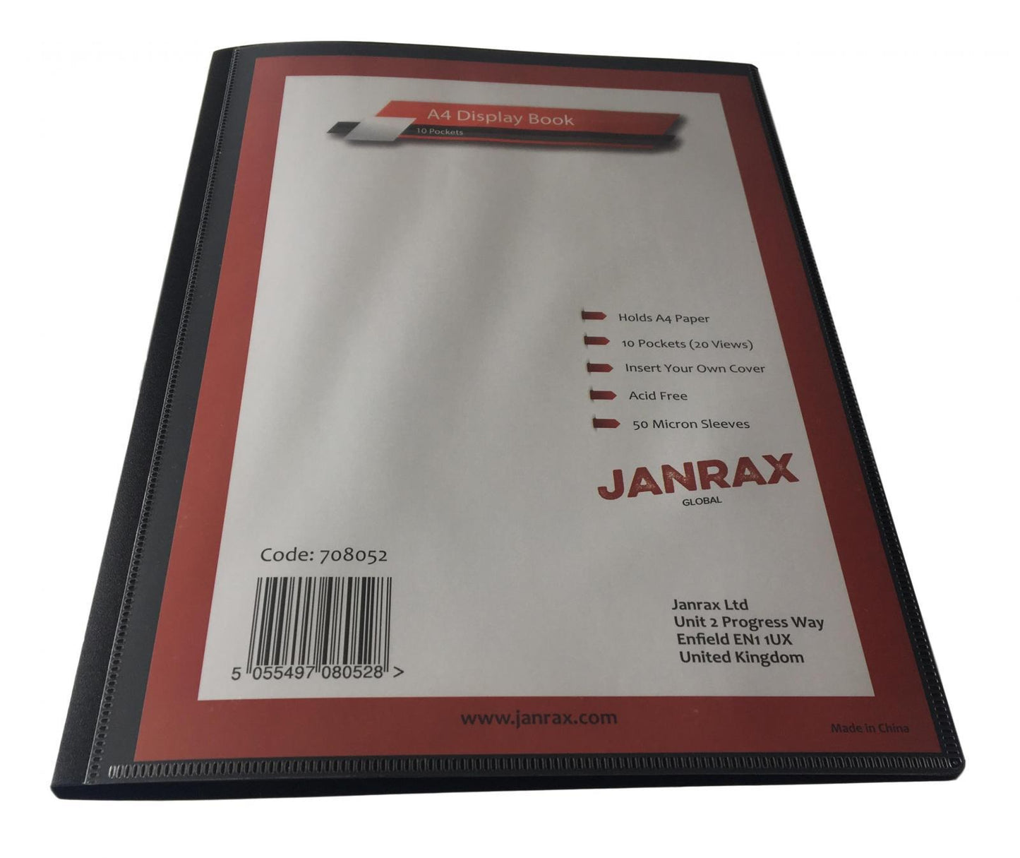 Janrax A4 Display Book 10 Pockets (20 Views)