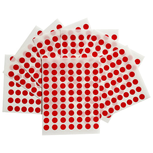 Pack of 5600 Red 8mm Round Labels - Stickers