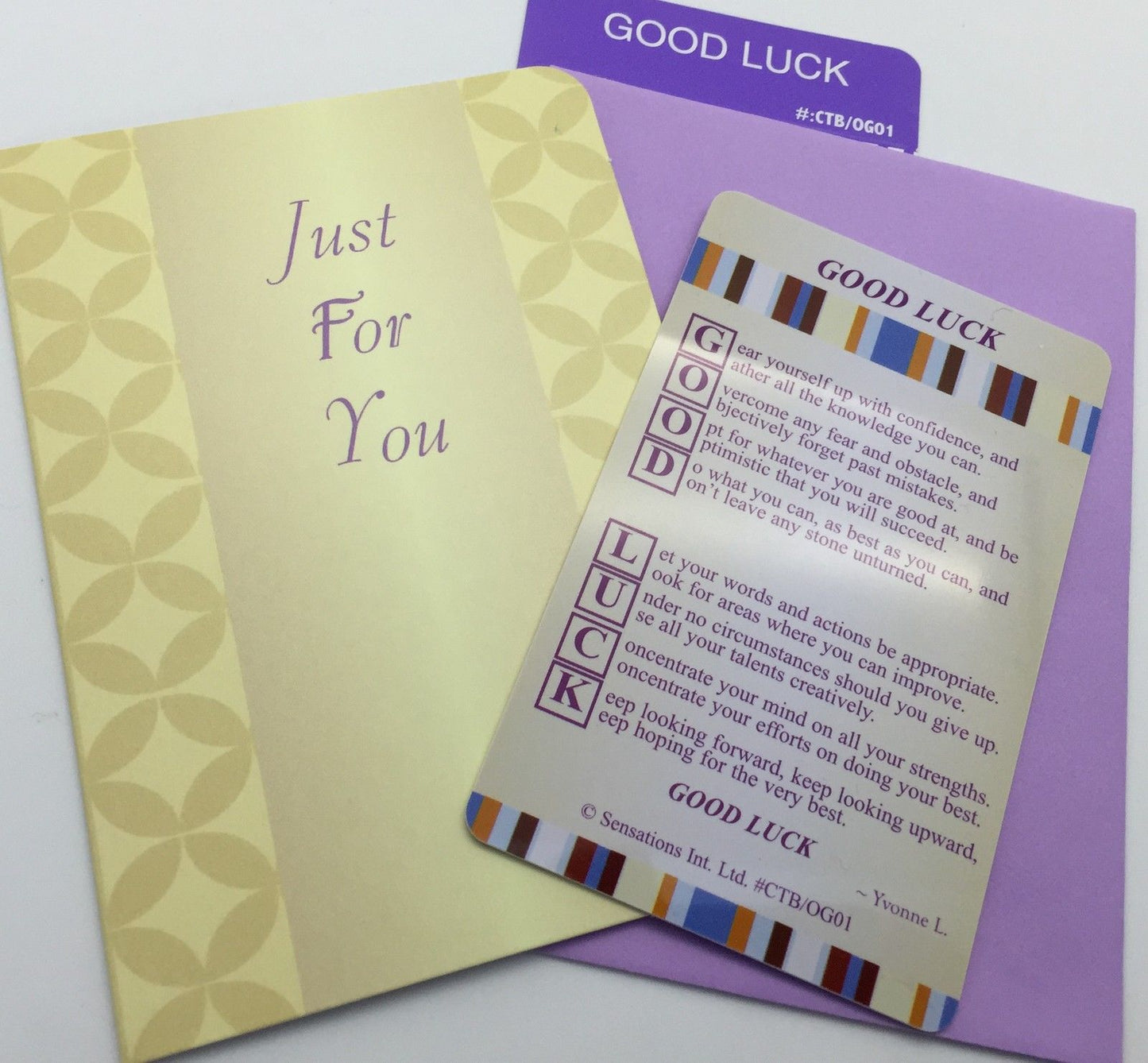 GOOD LUCK Sentimental Keepsake Wallet / Purse Card