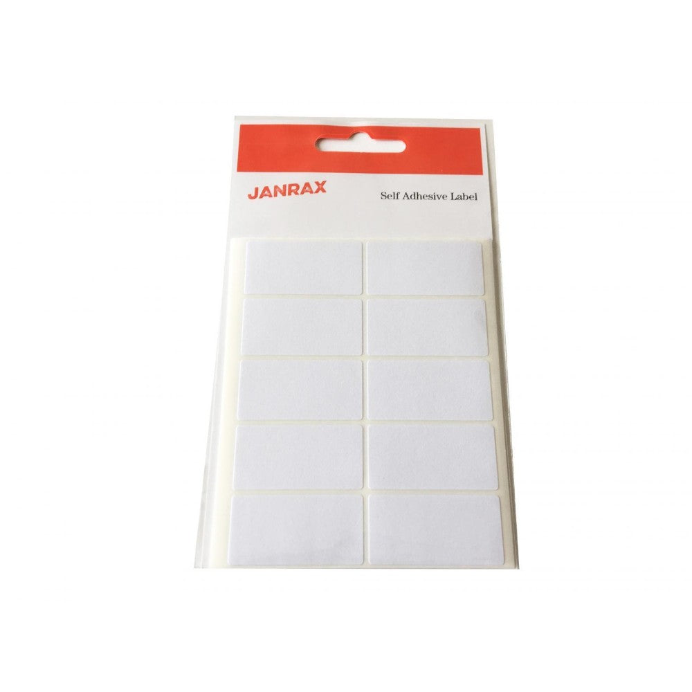 Pack of 350 White 19x38mm Rectangular Labels - Adhesive Stickers