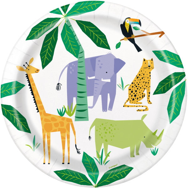 Pack of 8 Animal Safari Round 9" Dinner Plates