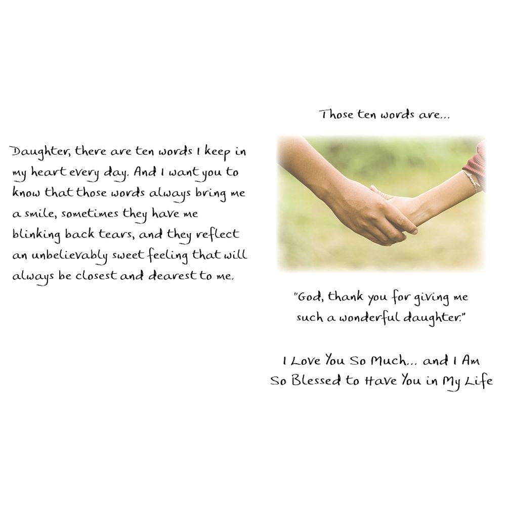 Daughter Ten Words I Keep In My Heart Sentimental Verses Keepsake Greeting Card