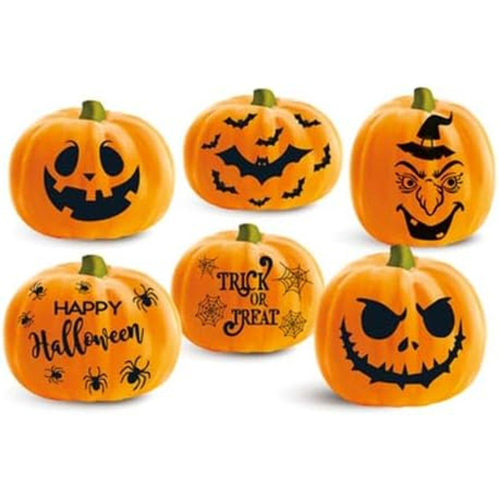 Pack of 6 Assorted Pumpkin Halloween Sticker Silhouettes