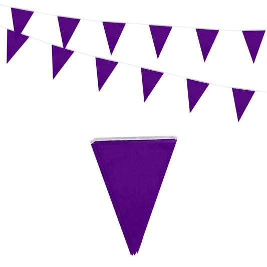 Purple Bunting 10m with 20 Pennants