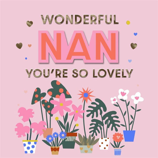 Wonderful Nan You're so Lovely Mother's Day Card