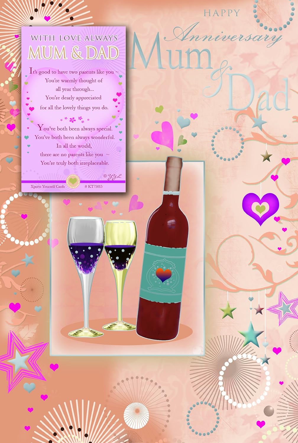 With Love Always Mum and Dad Keepsake Treasures Anniversary Card