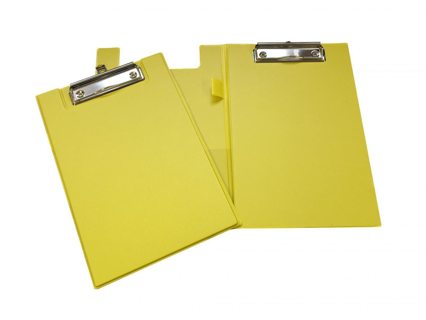 A5 Yellow Foldover Clipboard with Pen Holder