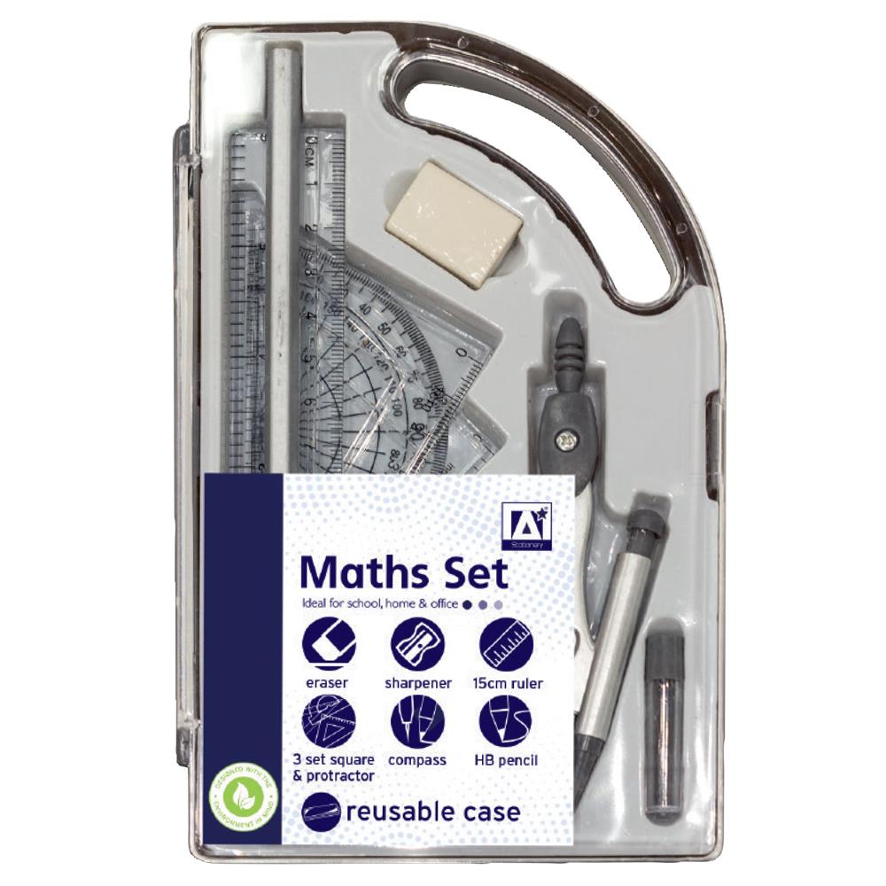 9 Piece Maths Geometry Set