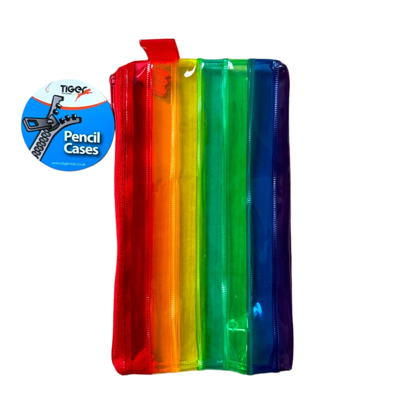 Rainbow Coloured Flat 8x4" Pencil Case