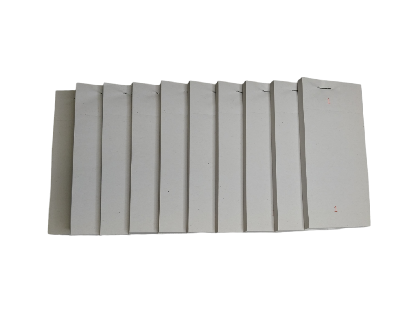 Pack of 50 63mm x 127mm Plain White Numbered Service Pads