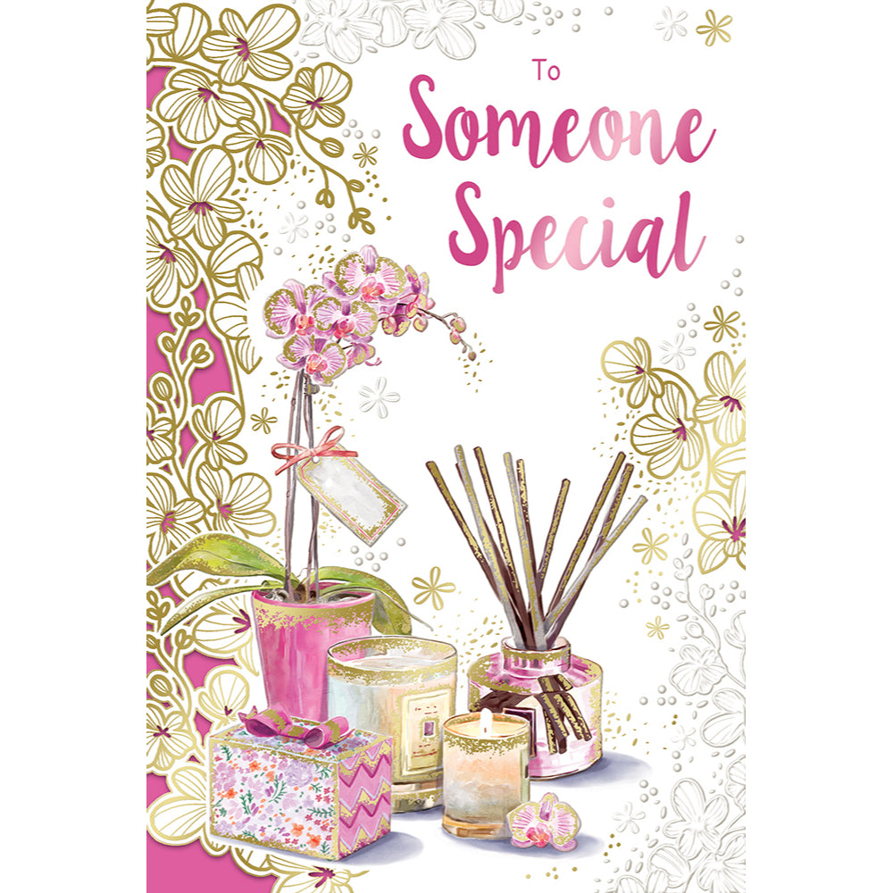 To Someone Special Open Female Celebrity Style Birthday Card