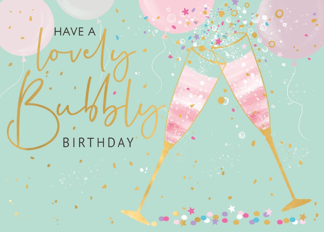 Lovely Bubbly Sparkling Joy! 3D Pop Up Birthday Card