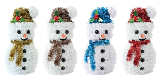 Snowman Christmas Tinsel Decoration