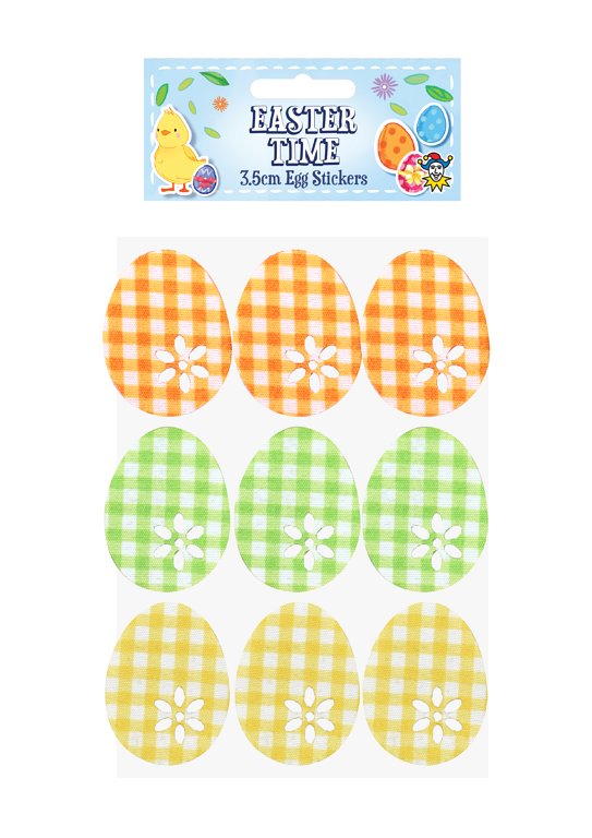 Pack of 9 3.5cm Easter Egg Stickers