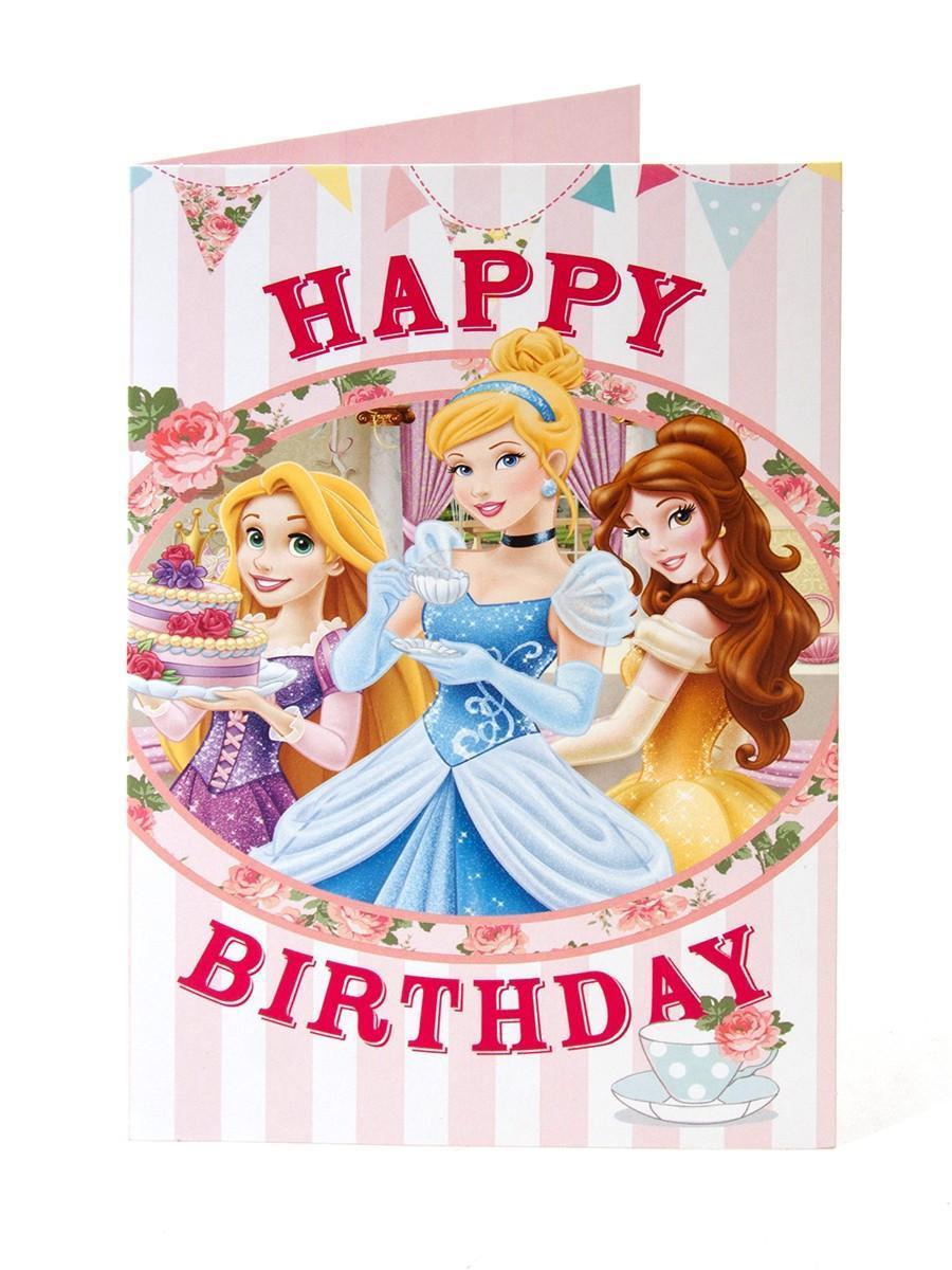 Disney Princesses Happy Birthday Card	