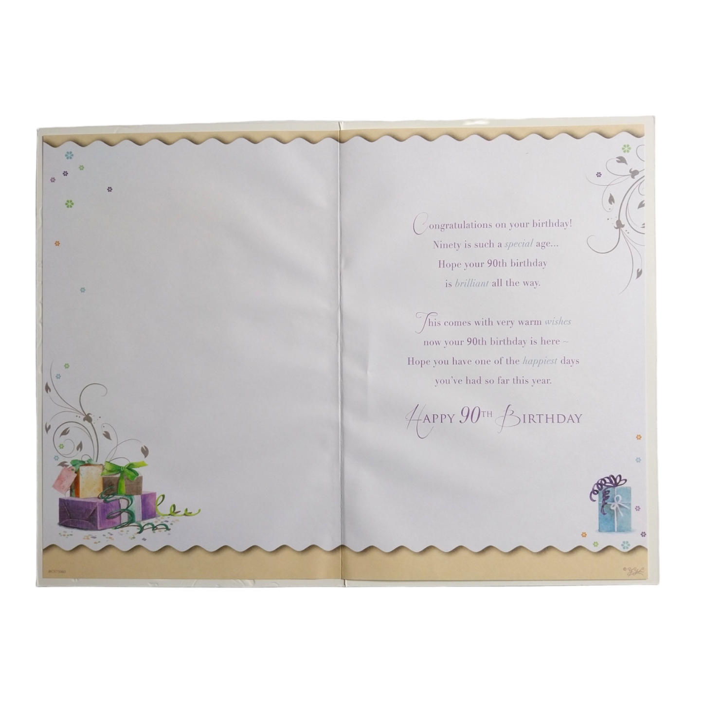 Best Wishes On 90th Birthday Gifts Design Open Celebrity Style Card