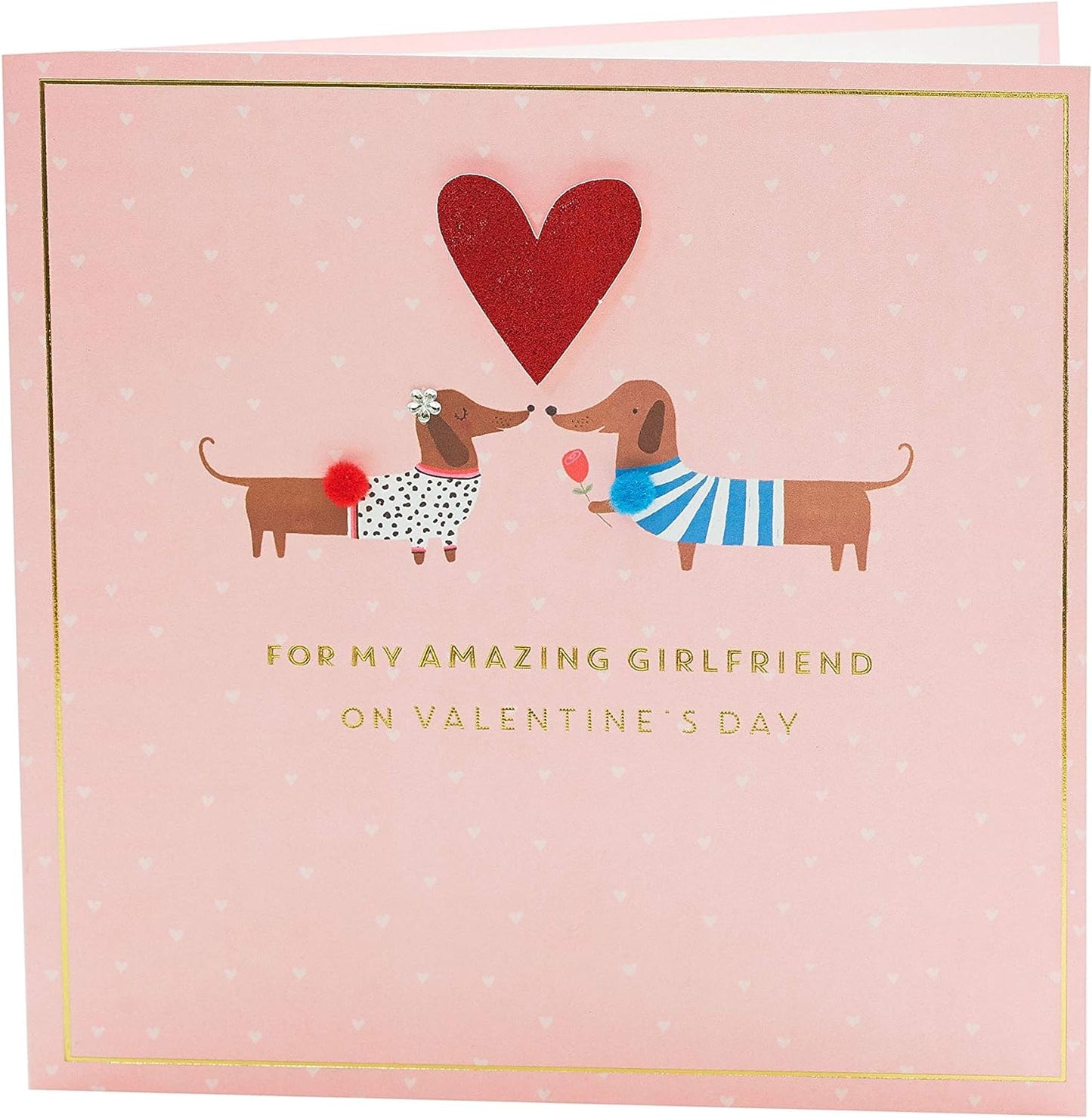 Sausage Dog Couple Design Girlfriend Valentine's Day Card