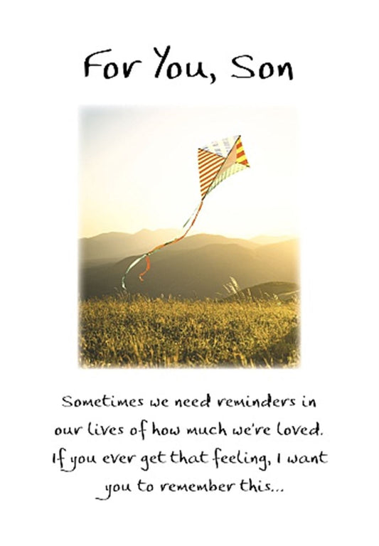 For You Son Sentimental Verses Keepsake Greeting Card