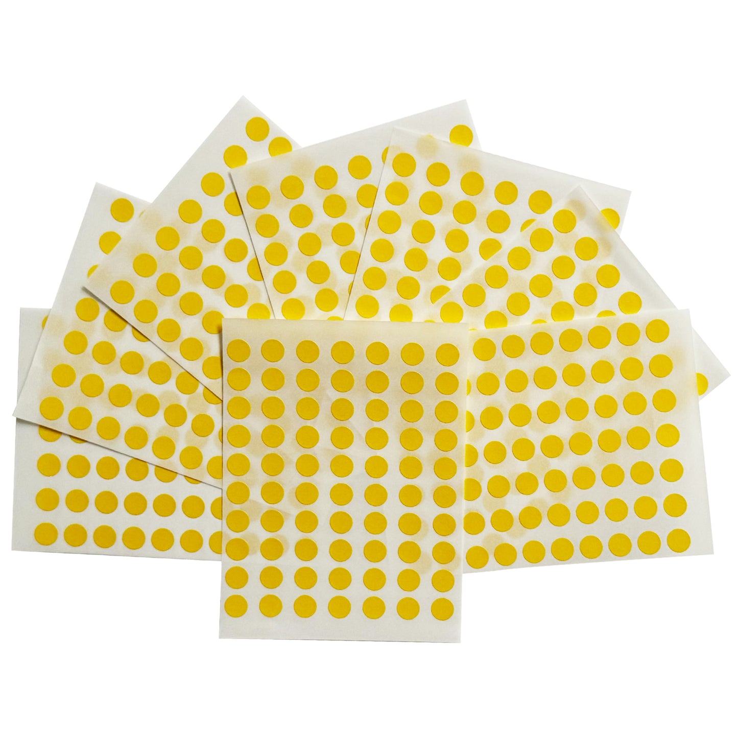 Pack of 2800 Yellow 8mm Round Labels - Stickers