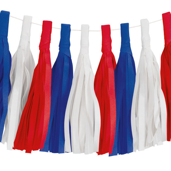 7ft Patriotic Paper Tassel Garland