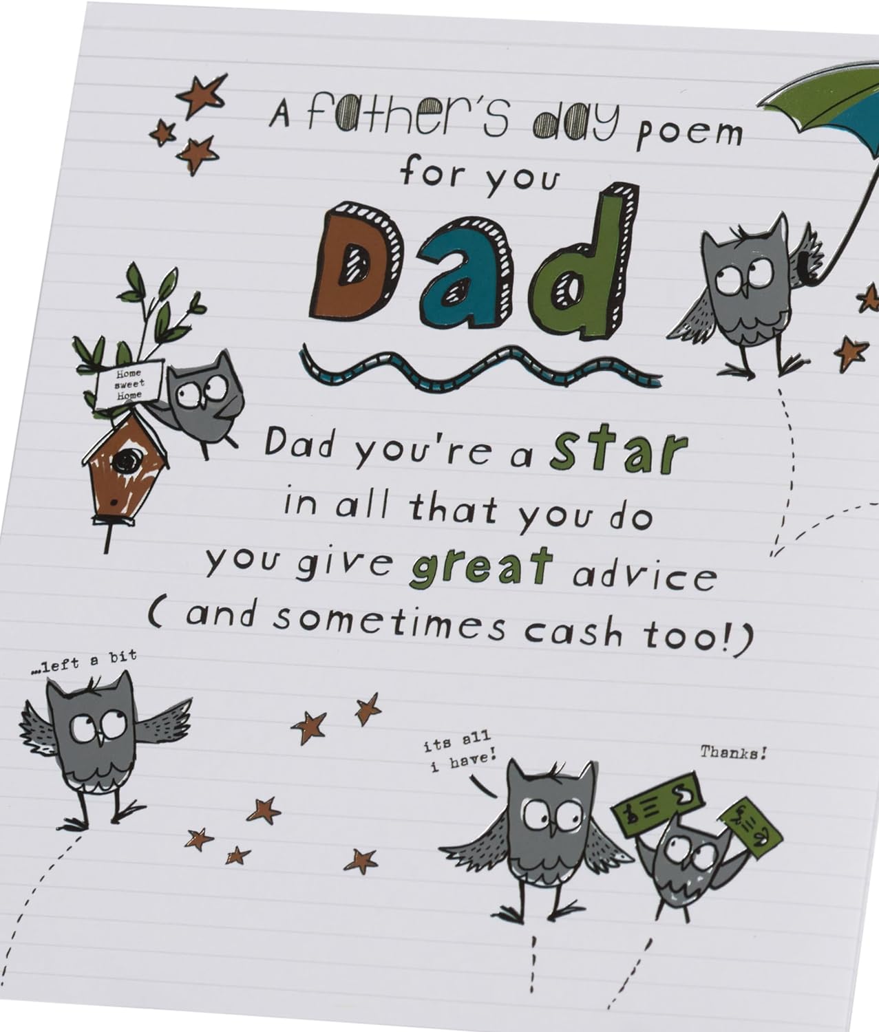 Pop-Up Poem Design Dad Father's Day Card