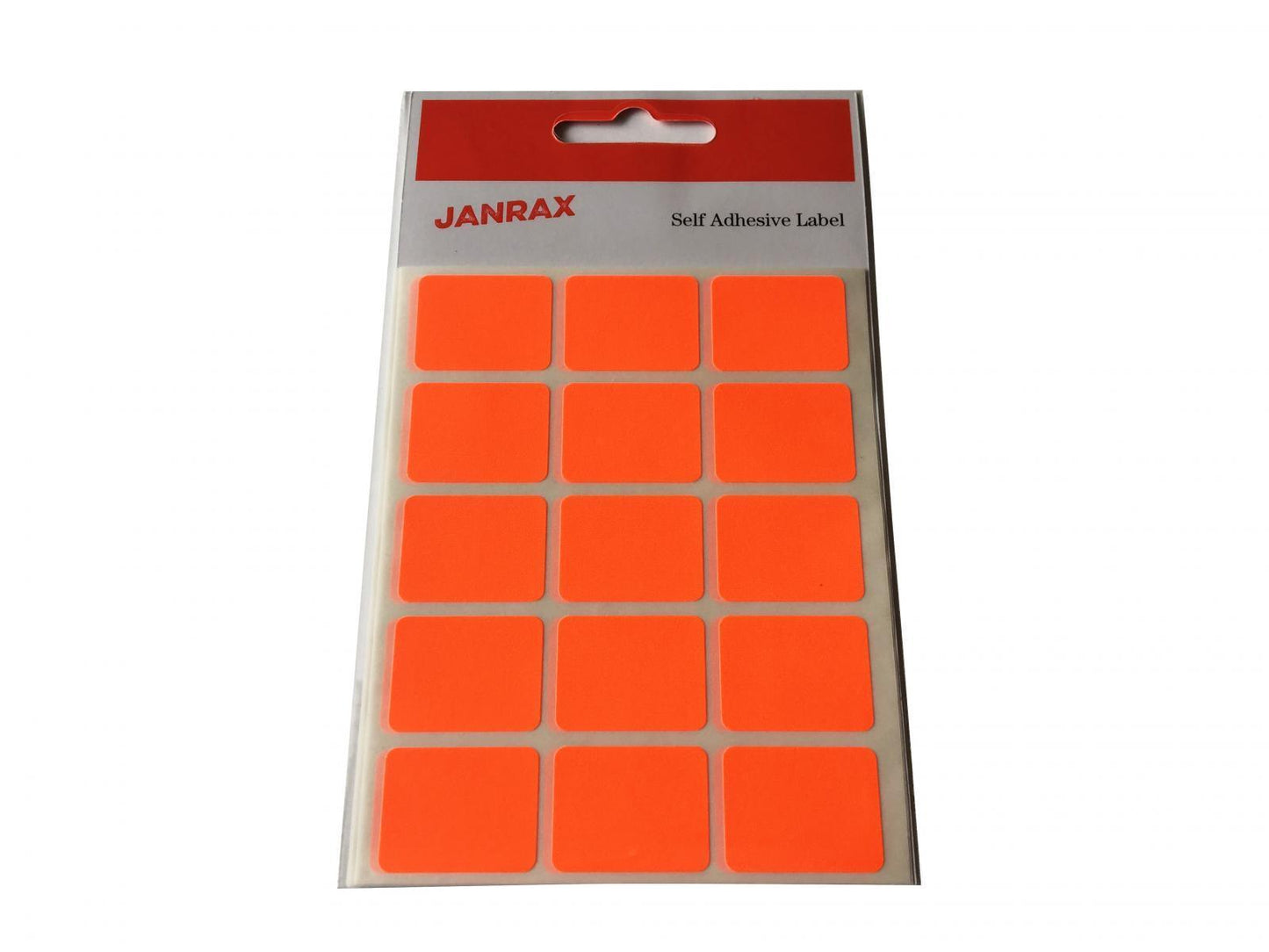 Pack of 600 Fluorescent Red 19x25mm Rectangular Labels - Adhesive Stickers