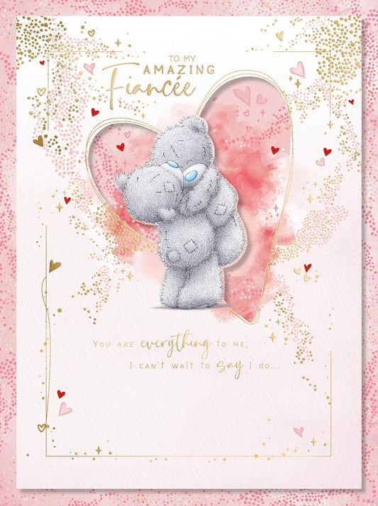 Bears Hugging Fiancée Valentine's Day Card