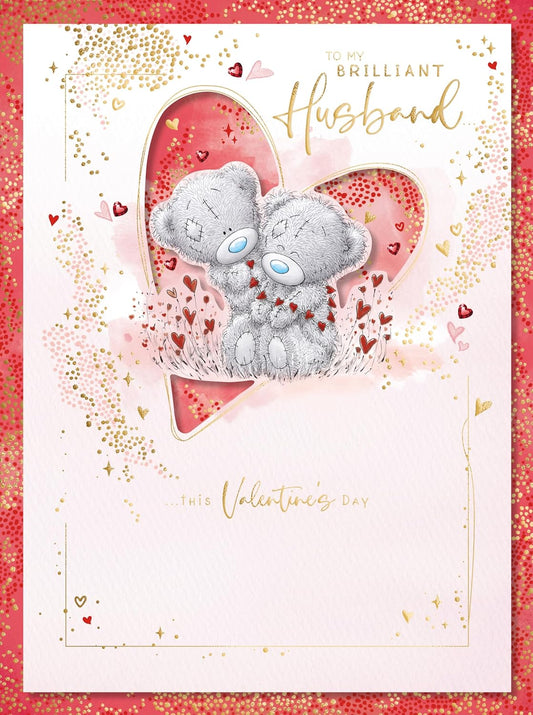 Bears With Garland Of Hearts Husband Boxed Valentine's Day Card