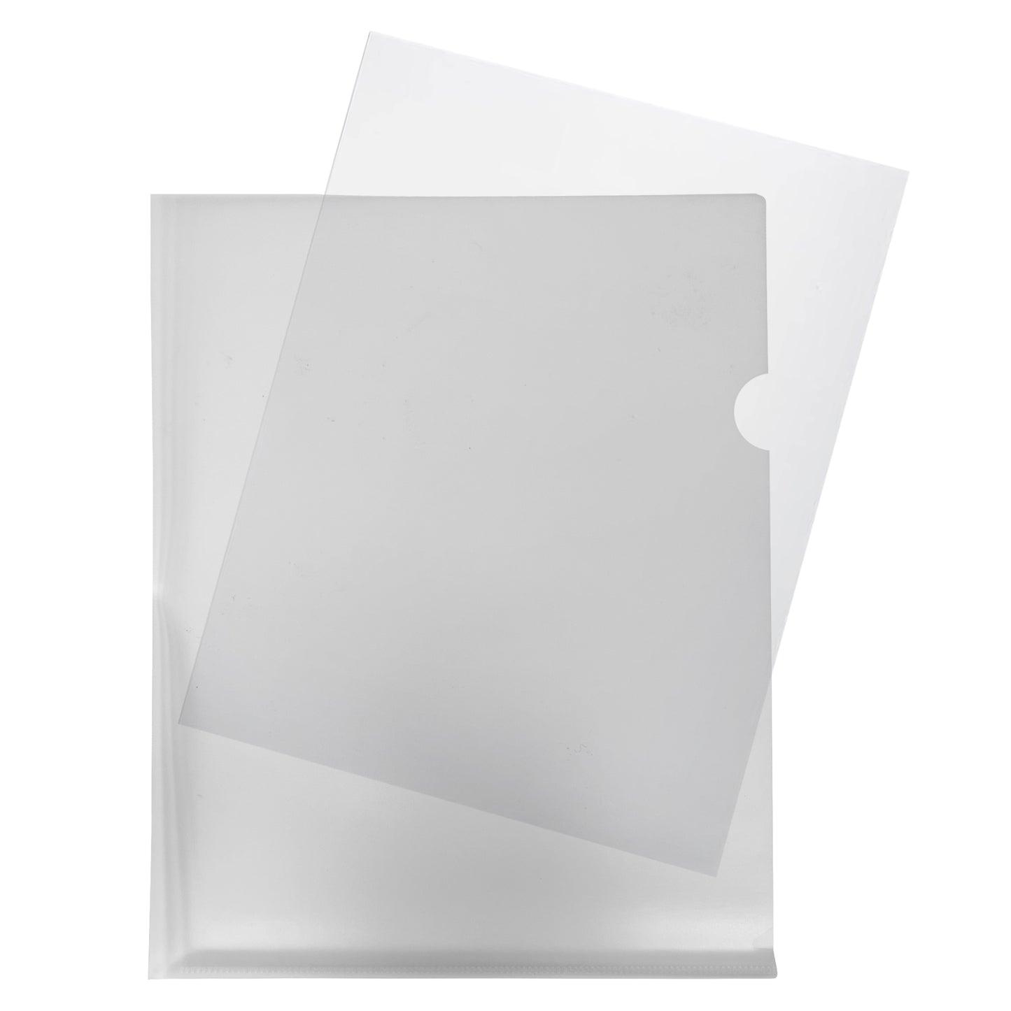 Pack of 25 A4 Clear L Shaped Open Top and Side Report File Folders