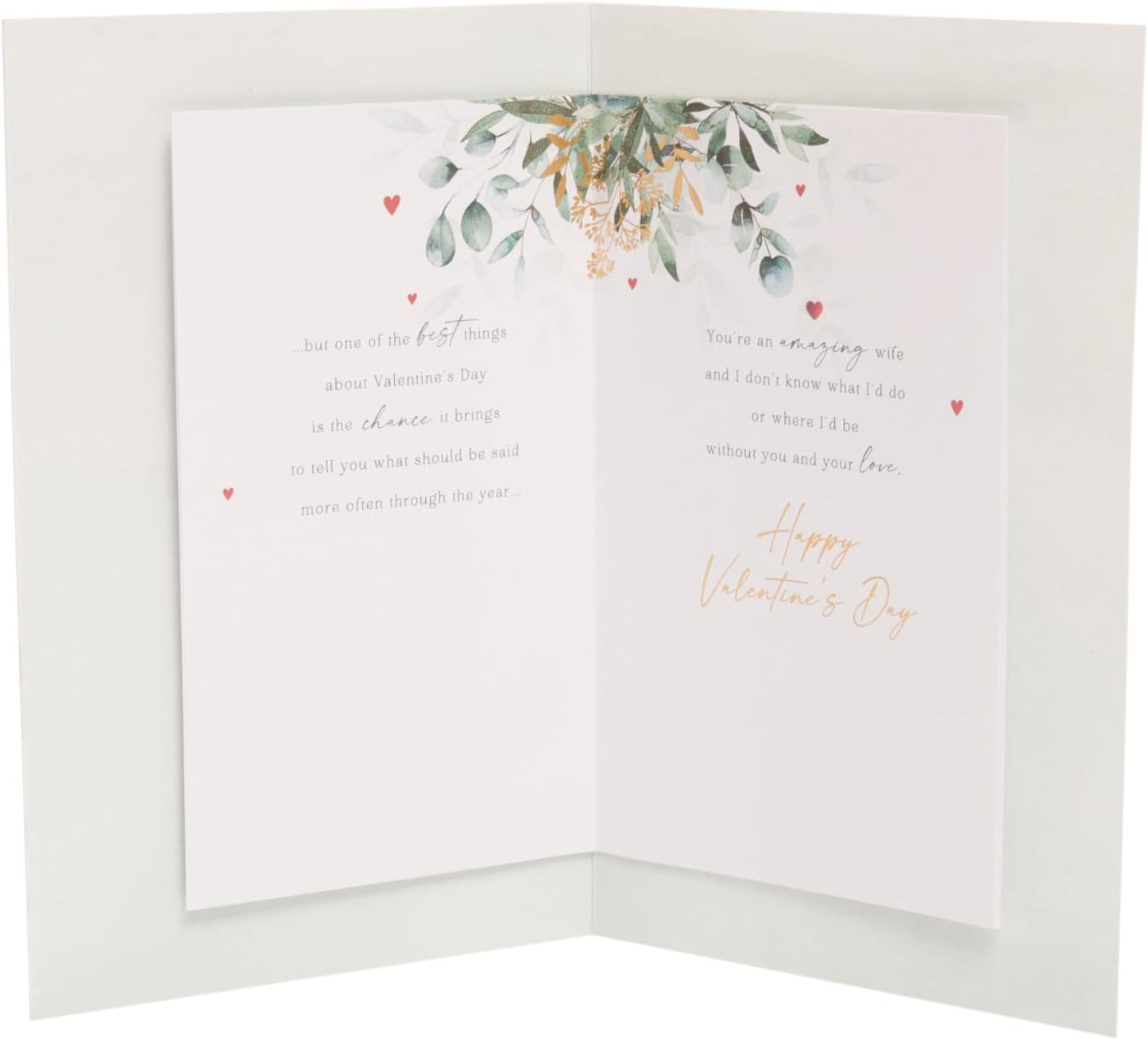 Beautiful Leaves Design Wife Valentine's Day Card