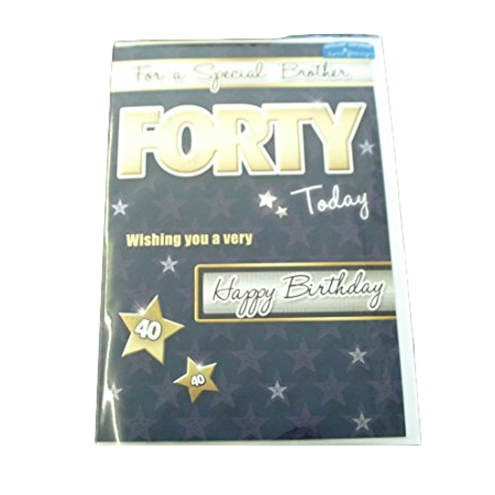 Xpress Yourself Brother 40 Today! Medium Sized Birthday Card