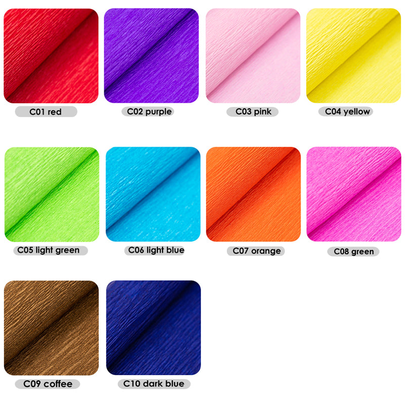 Pack of 50 Coffee Crepe Paper 50 x 200cm