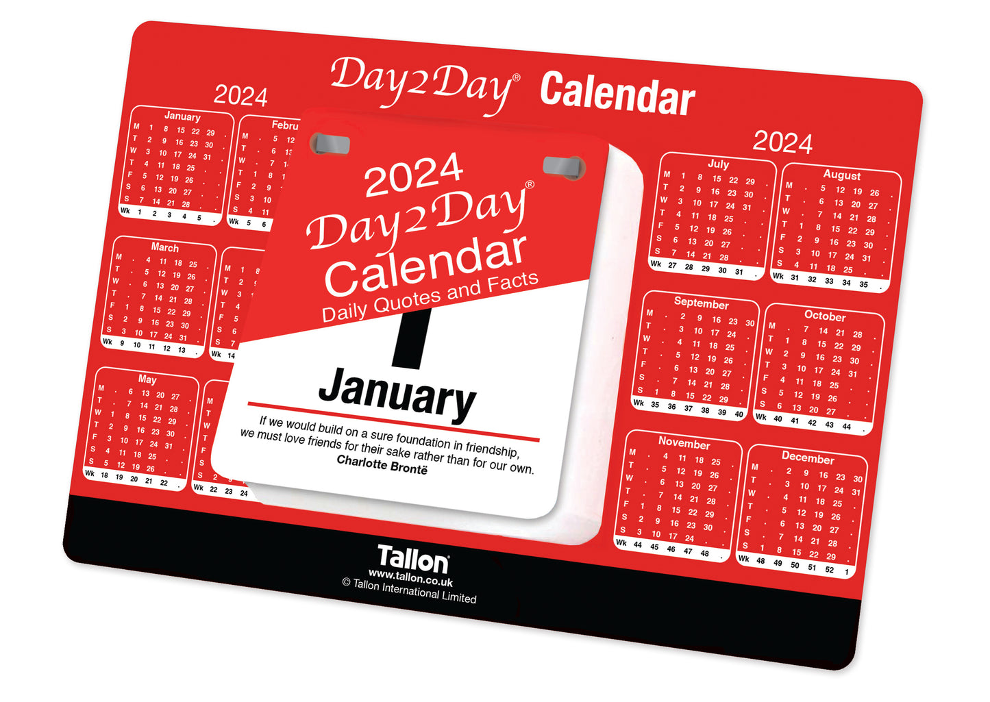 Single 2024 Day To Day Tear-off Desktop Calendar– Shop Inc