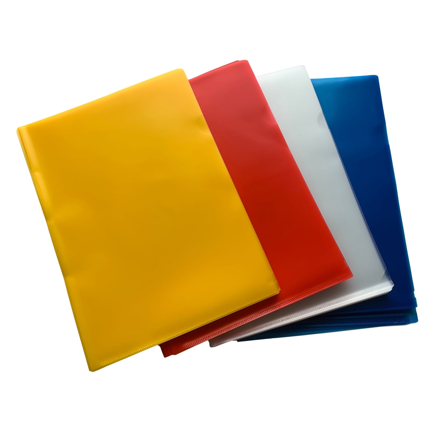 Pack of 50 A4 Yellow L Shaped Open Top and Side Report File Folders