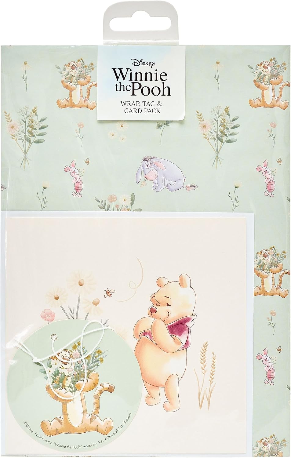 Disney Winnie the Pooh Wrap, Card and Tag Pack Gifting Bundle