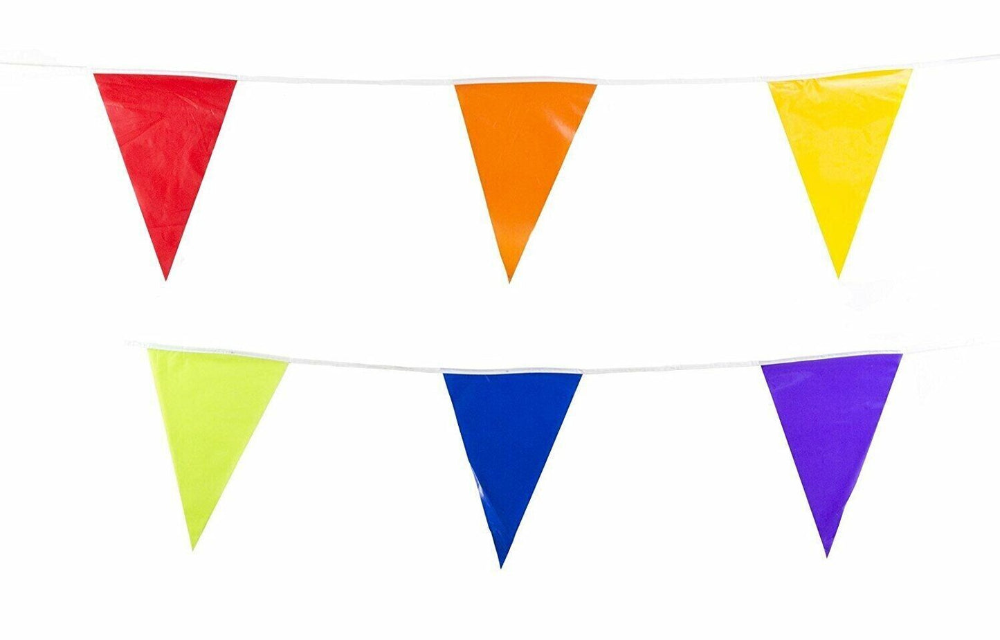 Rainbow Multi Coloured Bunting 10m with 20 Pennants