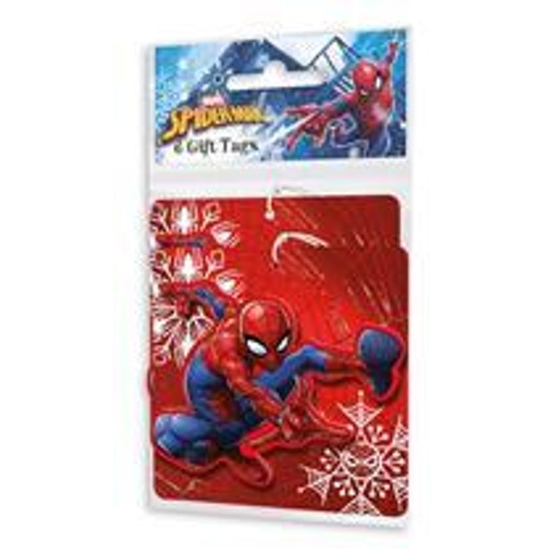 Pack of 6 Marvel Spiderman Design Christmas Gift Tag