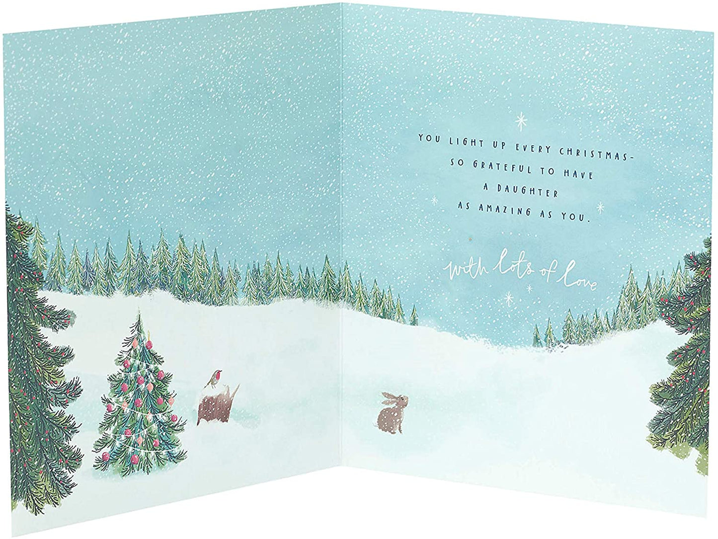 Christmas Card for Daughter Beautiful Festive Scenery Design 