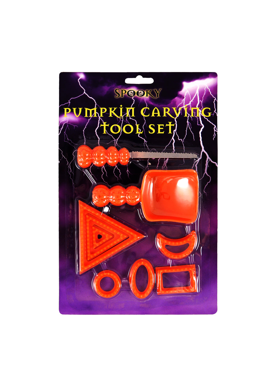 9 Piece Pumpkin Carving Tool Set Halloween Party Stencils Cutter Scooper