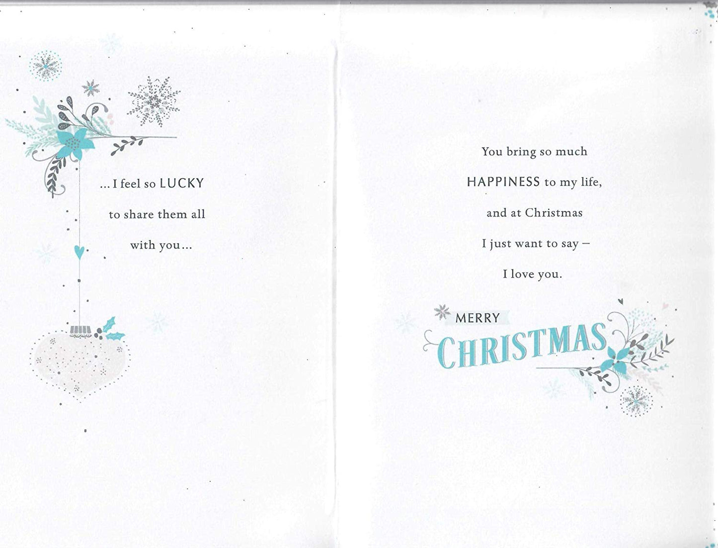 The Beautiful Lady in My Life Stunning Large Christmas Card