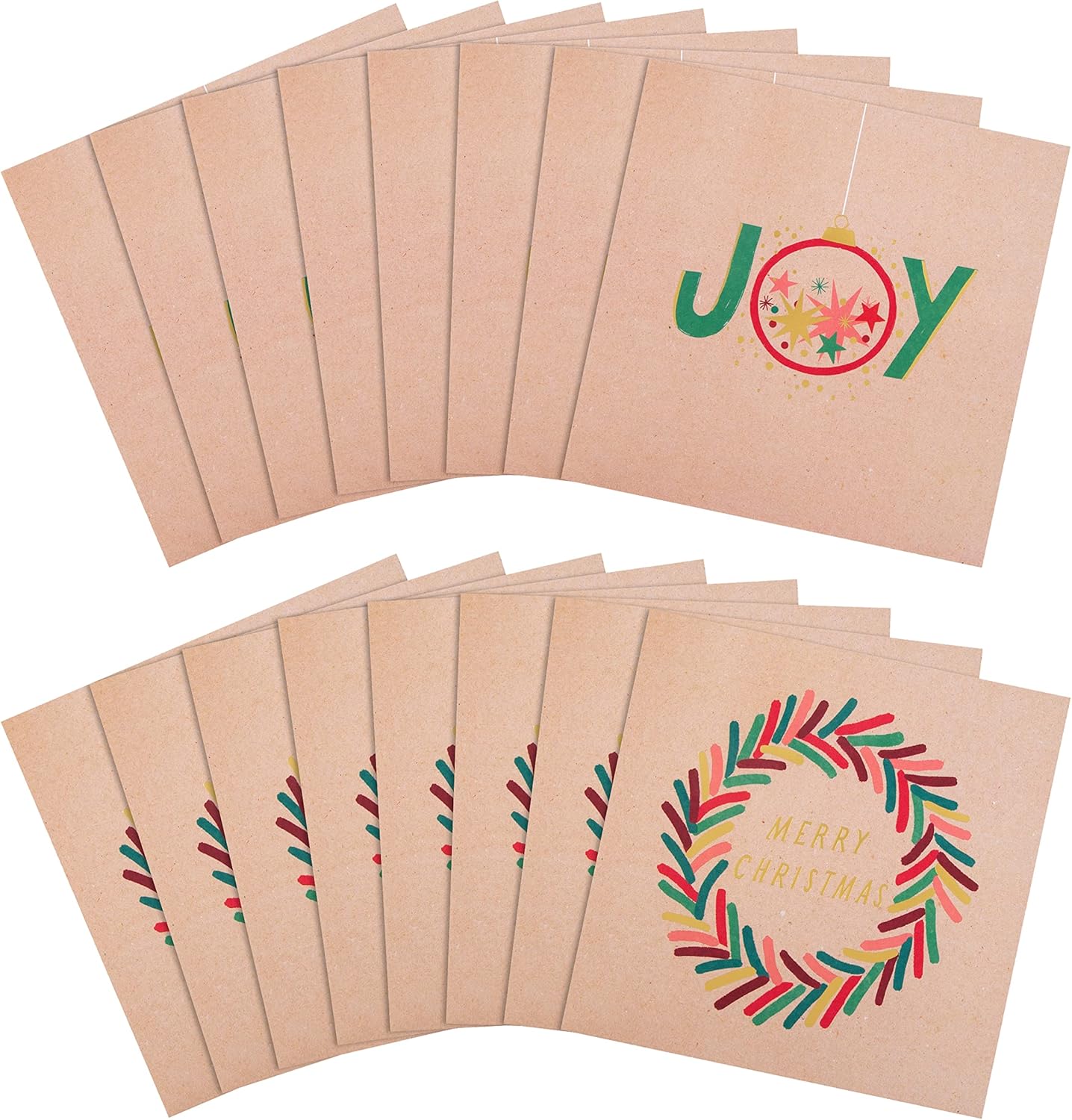 Pack of 16 in 2 Festive Designs Boxed Charity Christmas Cards