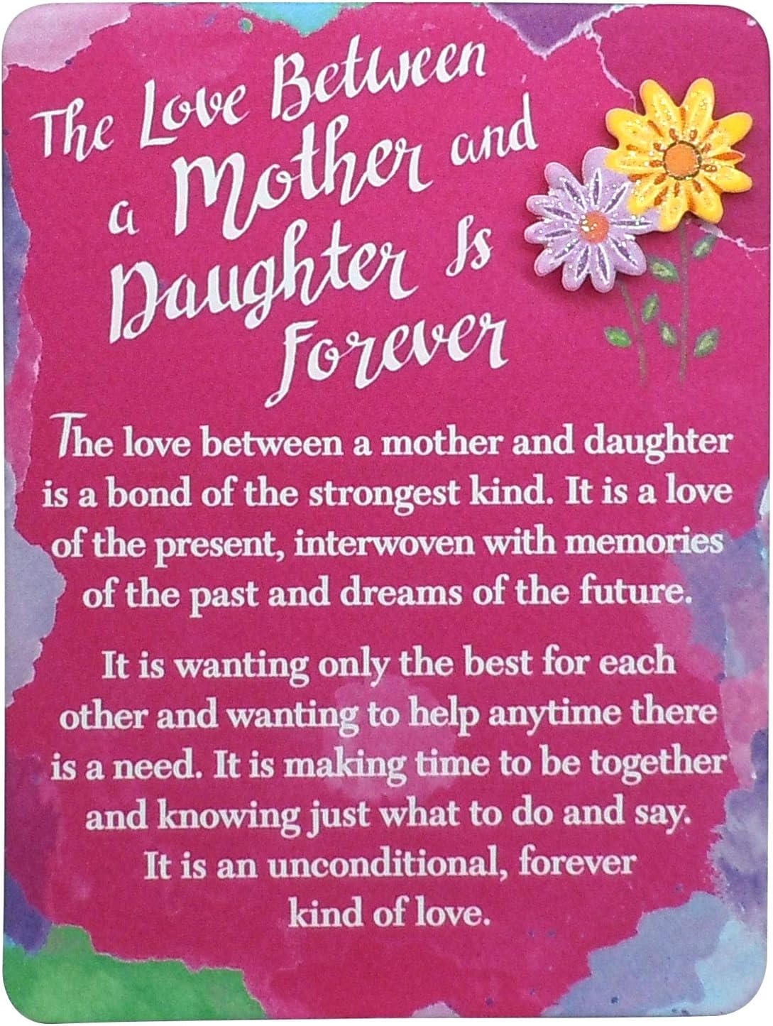 Miniature Easel Print with Magnet The Love Between a Mother and Daughter Is Forever Keepsake