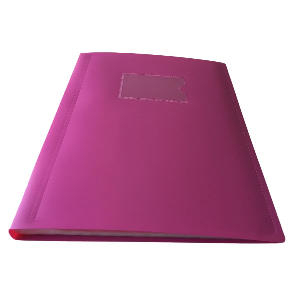 A4 Pink Flexible Cover 80 Pocket Display Book