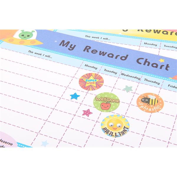 Task And Reward Chart Pad With Stickers by Clever Kidz