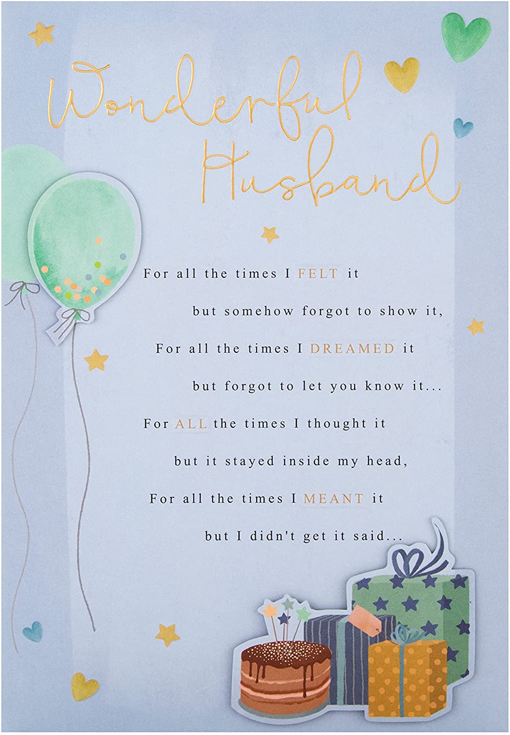 Classic Verse Design Husband Birthday Card