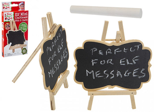 Elf Christmas Mini Chalkboard and Chalk Set