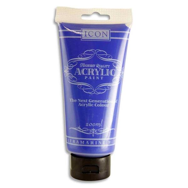 Ultramarine Blue Acrylic Paint 200ml by Icon Art