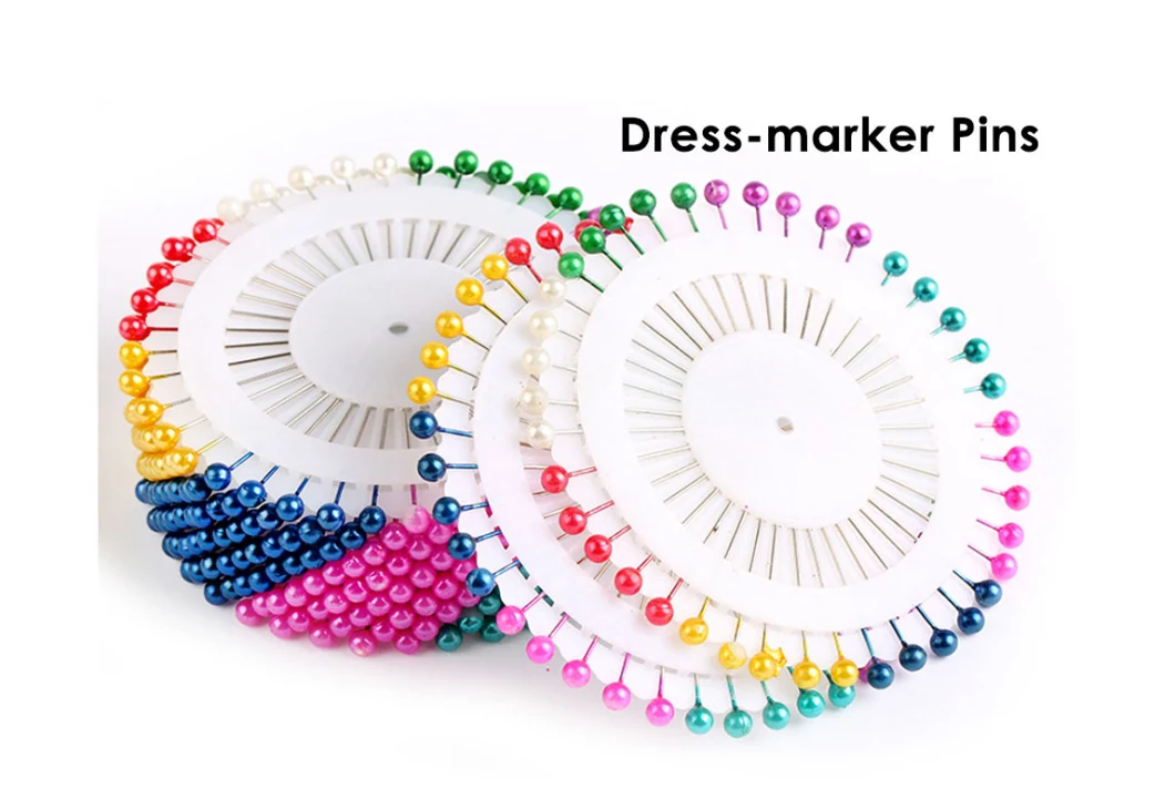 Pack of 80 Assorted Colour Dress Pins 38mm - Sewing