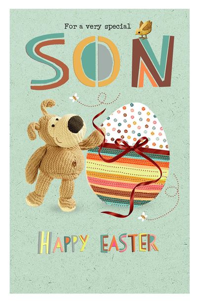 Special Son Boofle With Egg Design Easter Card