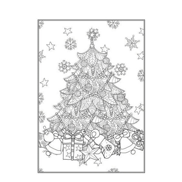 Single A4 48 Pages Christmas Advanced Colouring Book